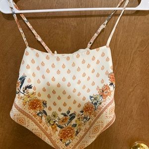 ADORABLE AND FLATTERING BANDANA TOP WITH TIE IN THE BACK